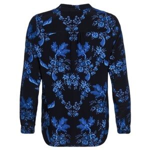 Stella McCartney Silk Floral Long Sleeve Button Down Blouse